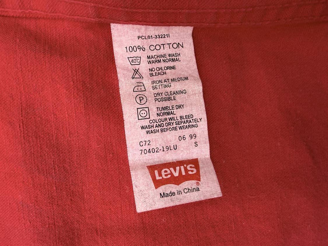 Levi’s 1999 레드 워크 커버올 자켓 m 상품이미지7