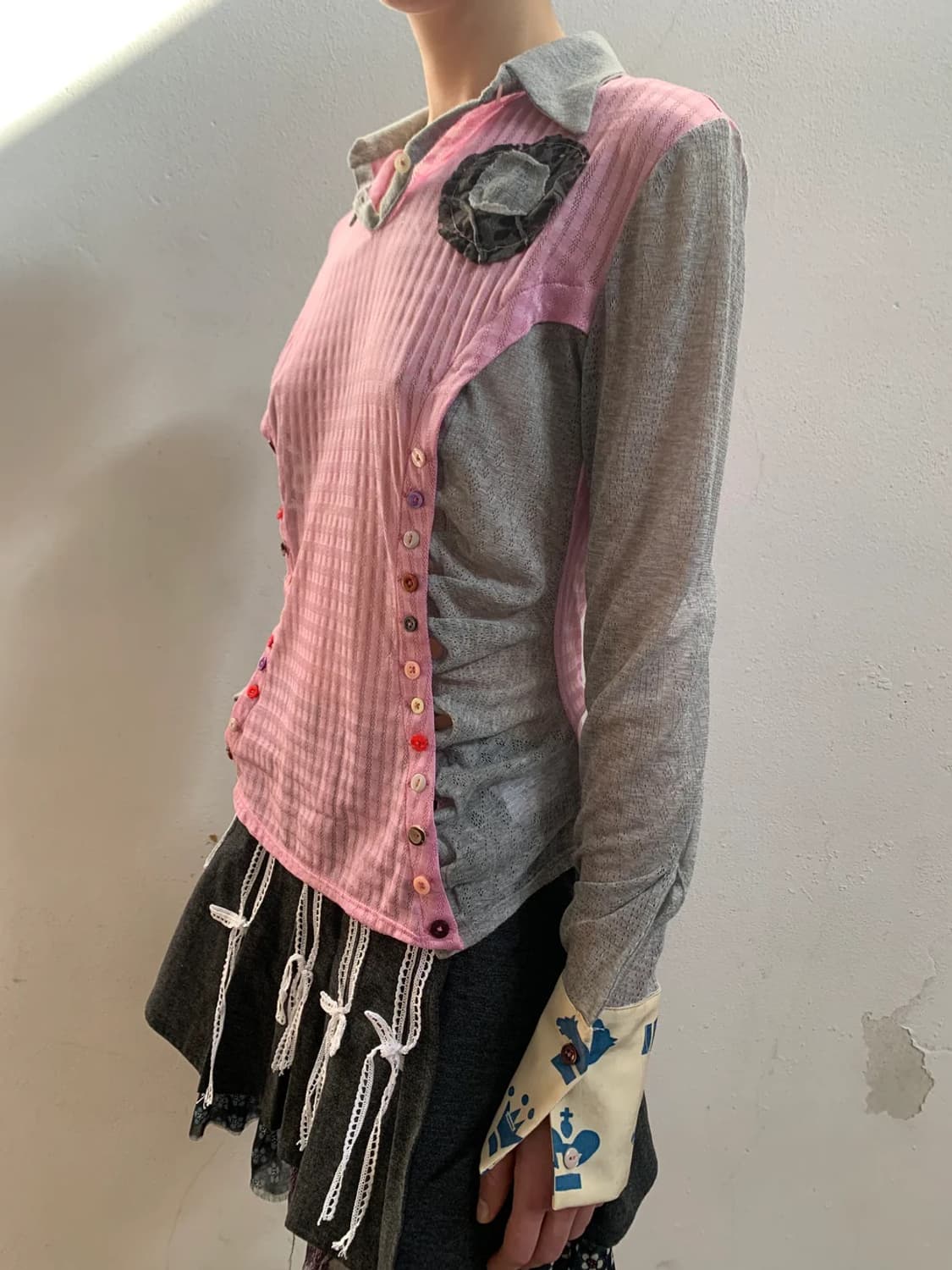 Garbage Core mille bottoni shirt 상품이미지3