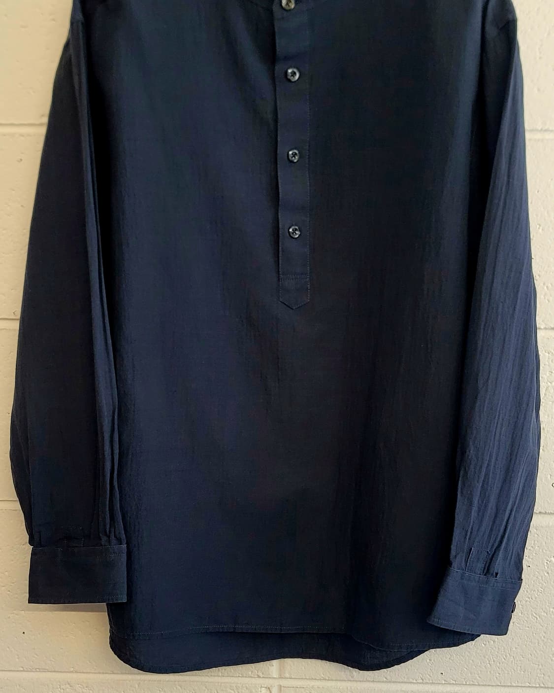 커스텀멜로우 린넨(마) 헨리넥(차이나카라) 셔츠 판매 상품이미지4