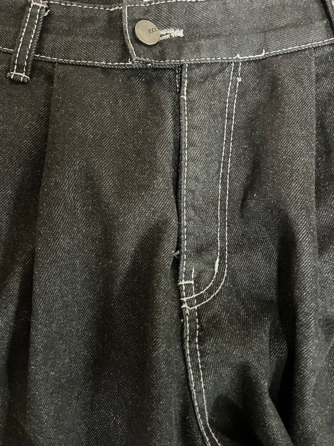 트리플엑스 스티치 와이드 데님팬츠 상품이미지6