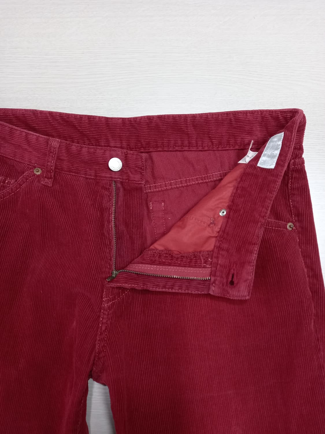 35 빈티지 TIME 코듀로이 와이드 면바지 버건디 35-229 상품이미지6