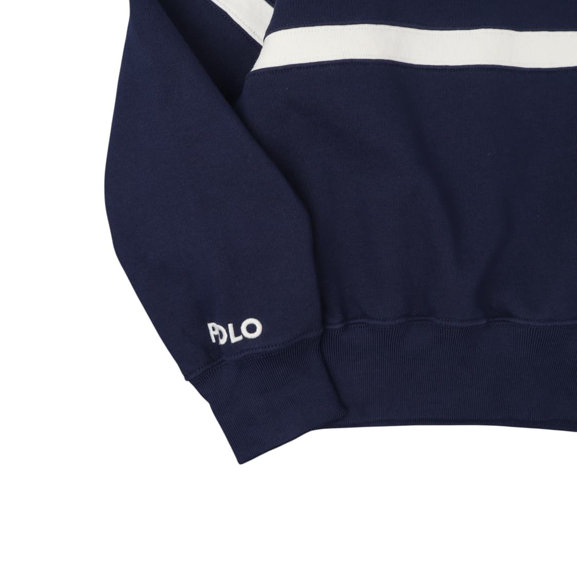 폴로 랄프로렌 네이비 스트라이프 화이트 후드티 상품이미지4