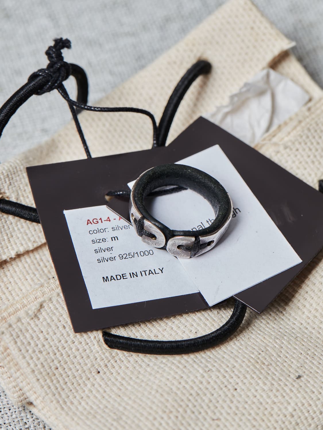 (이틀간만 판매) M.A+ 실버/레더 링 상품이미지4