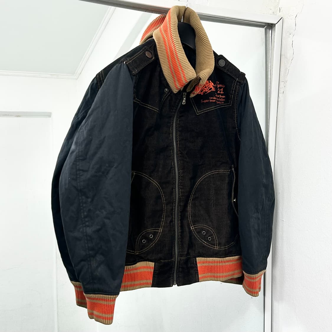 N'gene 니트넥 코듀로이 자켓 상품이미지1