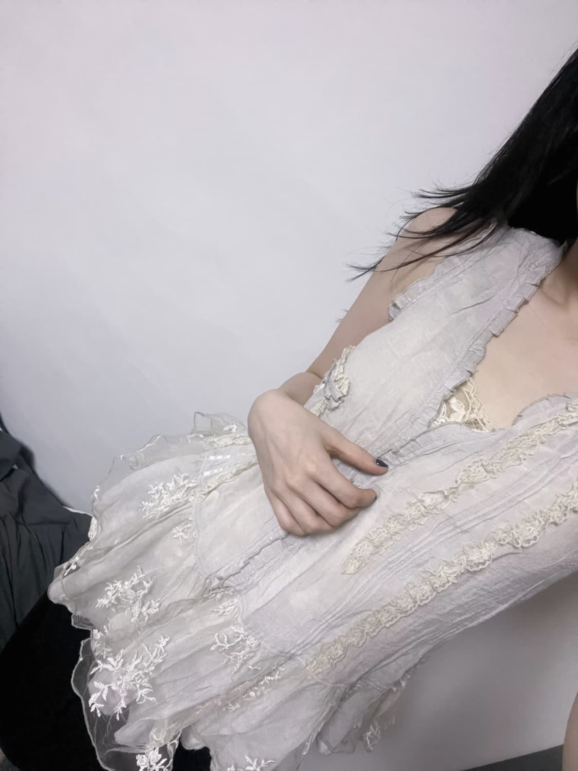 silver lace sleeveless 상품이미지3