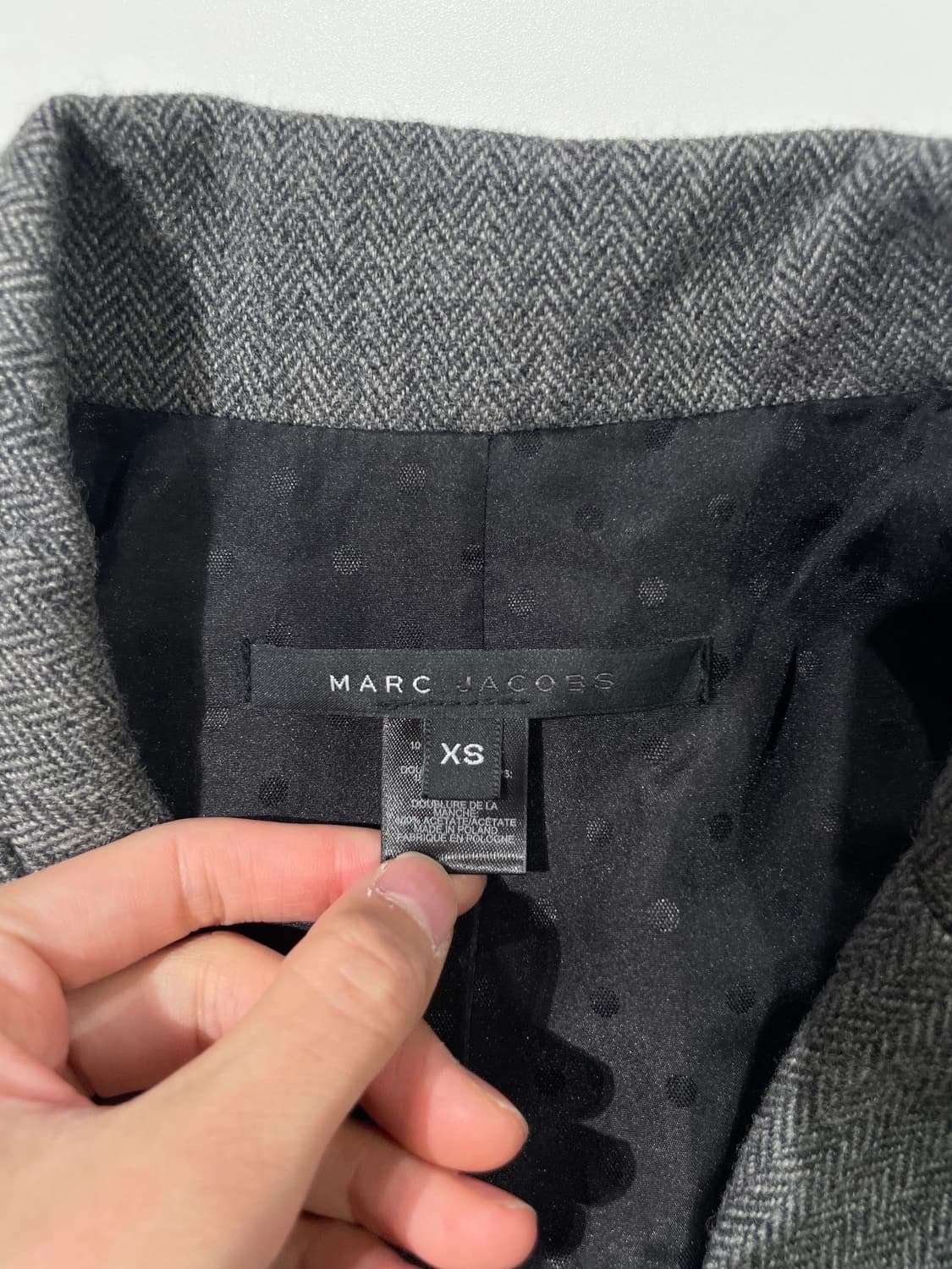 마크 제이콥스 그레이 헤링본 울 코트 상품이미지7