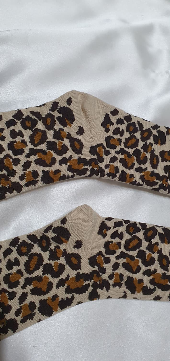 호피 레오파드 브라운 블랙 뉴발란스 양말 상품이미지7