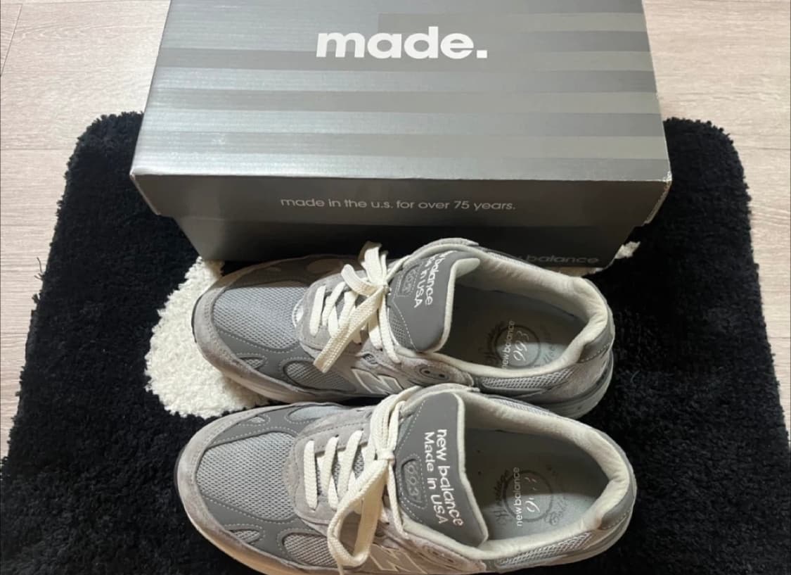 뉴발란스 993 메이드 인 USA 그레이 - 2E 와이드 상품이미지1