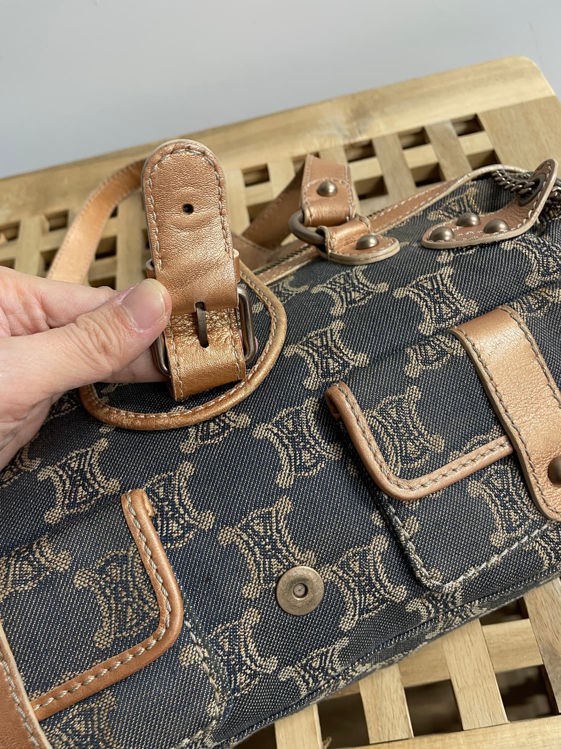 셀린느 데님 트리오페 y2k 숄더백 상품이미지9