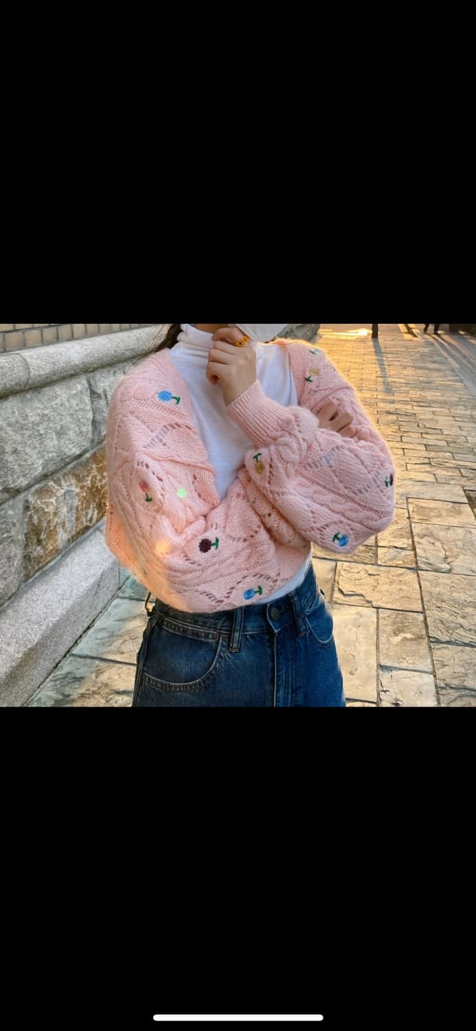 자라 플라워 니트 볼레로 가디건 상품이미지1