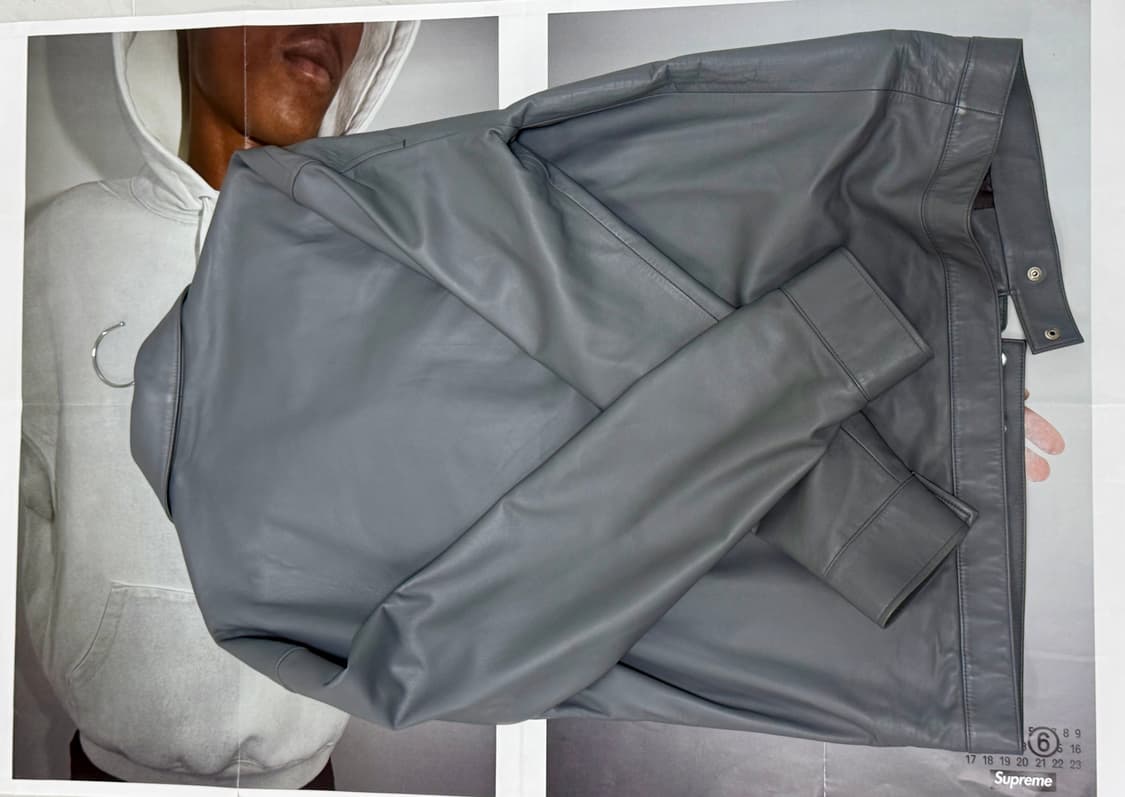 플라스틱프로덕트 레더자켓 그레이 상품이미지2