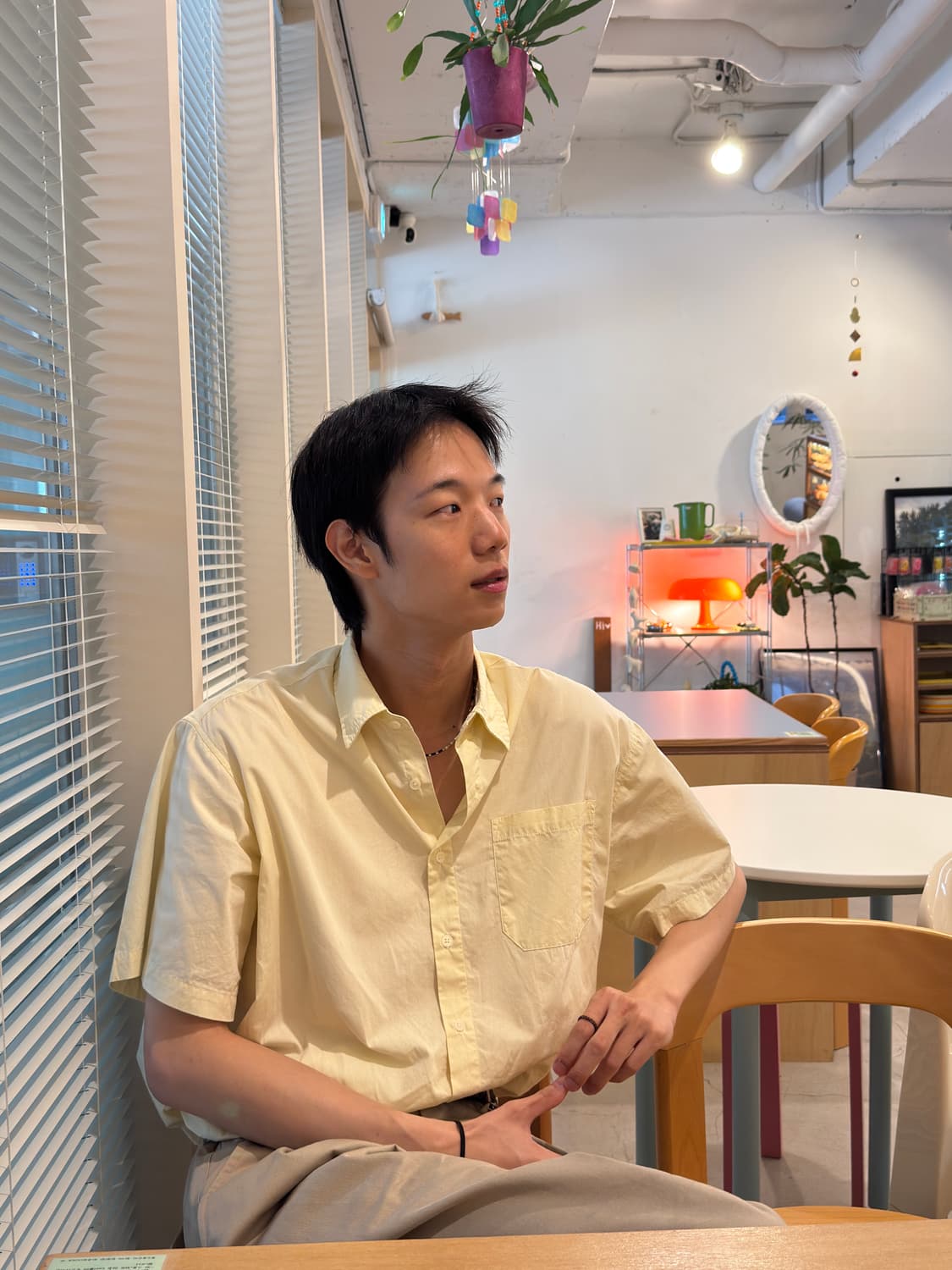 르아르 에버코튼 반팔 셔츠[버터] L 상품이미지1