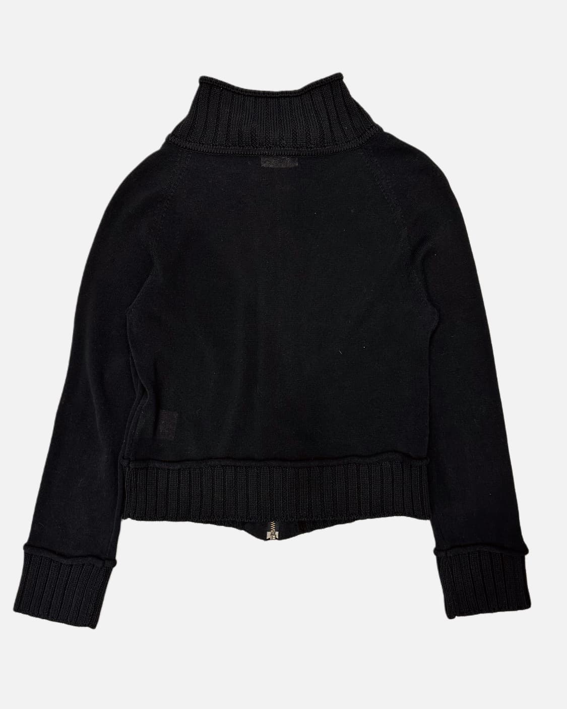 SUTFESO black crop knit zip-up 상품이미지4