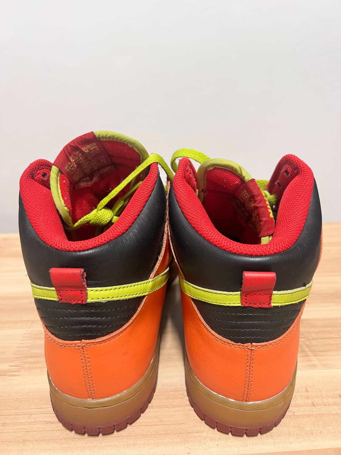 [265] 나이키 덩크하이 오렌지 라임 블랙 레드 상품이미지5