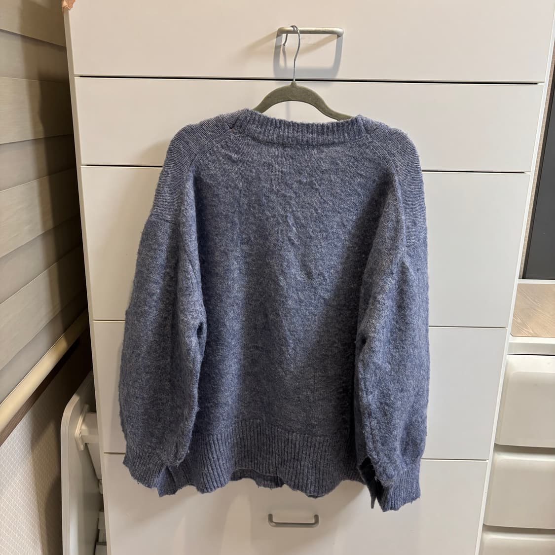 글로벌 워크 양모혼방 솜사탕 블루 가디건 상품이미지6