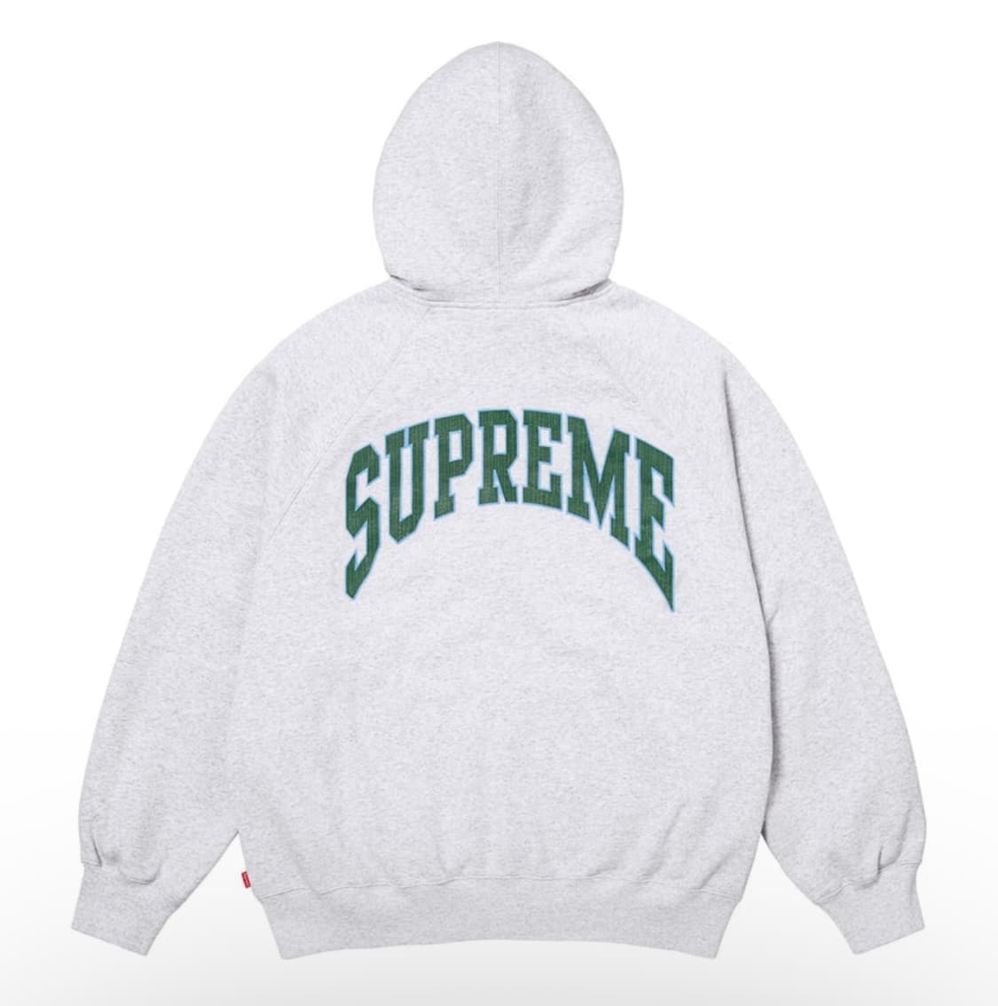 슈프림 크랙 래글런 집업 후드 스웨트셔츠 애쉬 그레이 - 26SS 상품이미지2