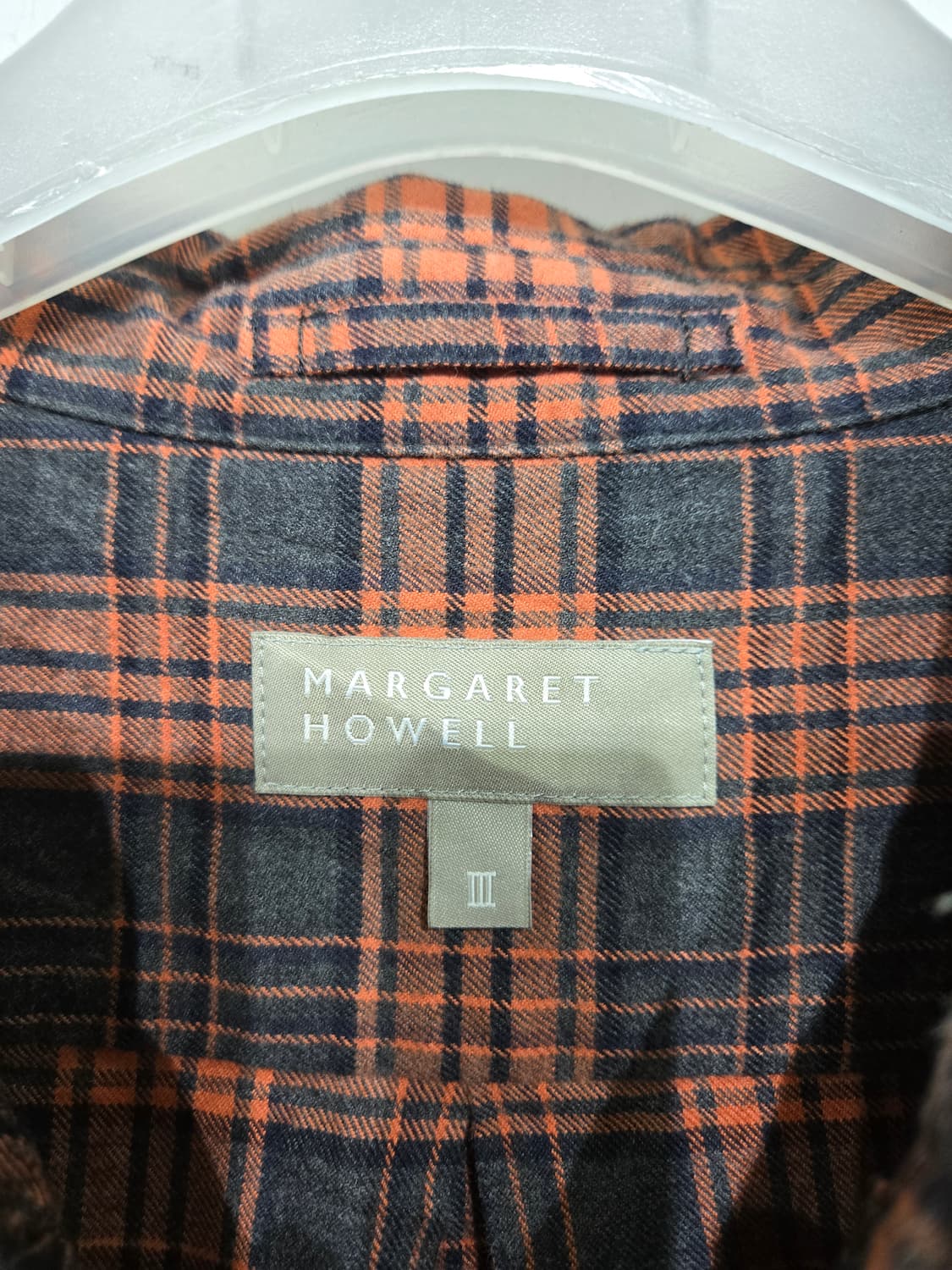 마가렛 호웰 오렌지 블랙 체크 셔츠 남방 상품이미지5