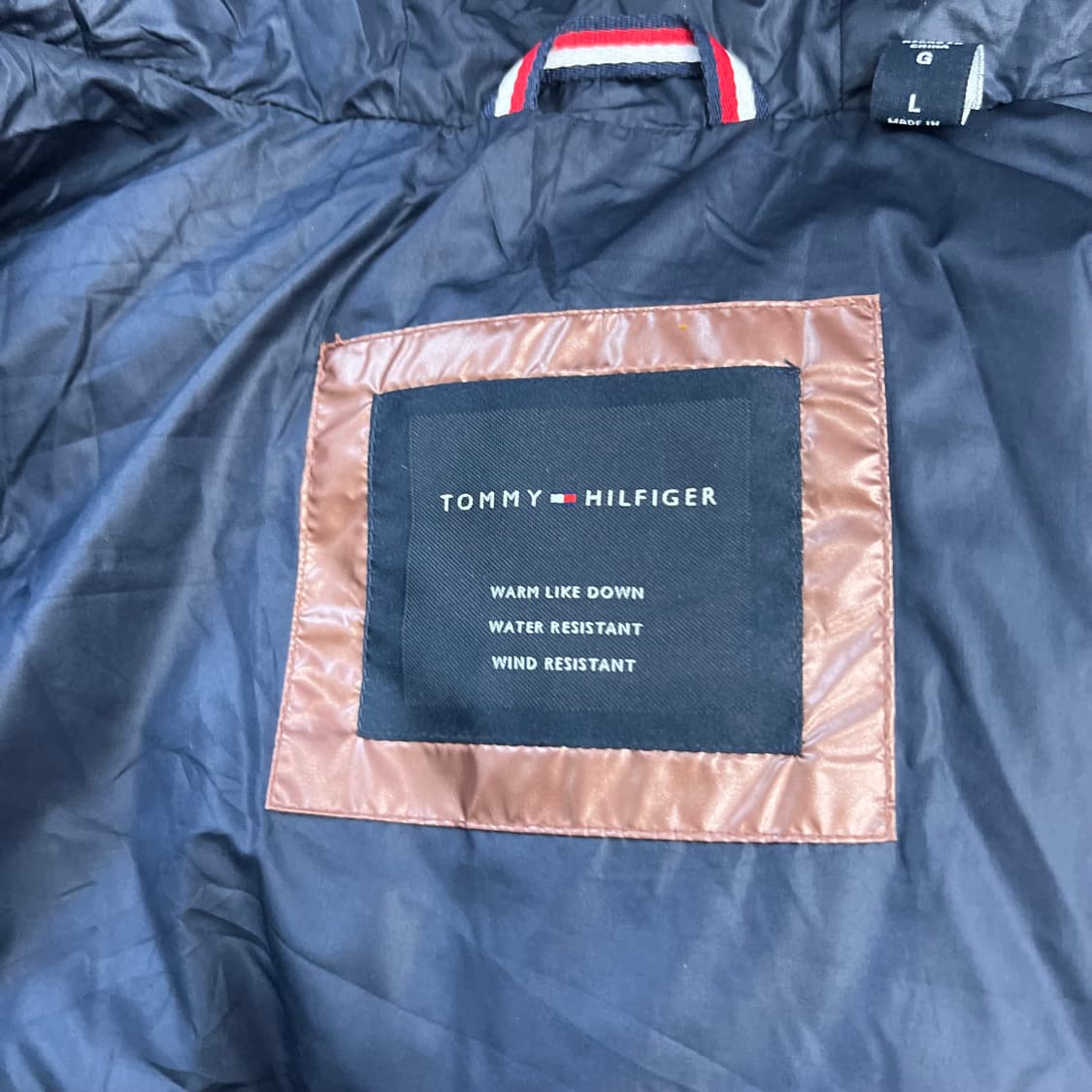 L) 타미힐피거 글로시 브론즈 푸퍼자켓 패딩점퍼 상품이미지5