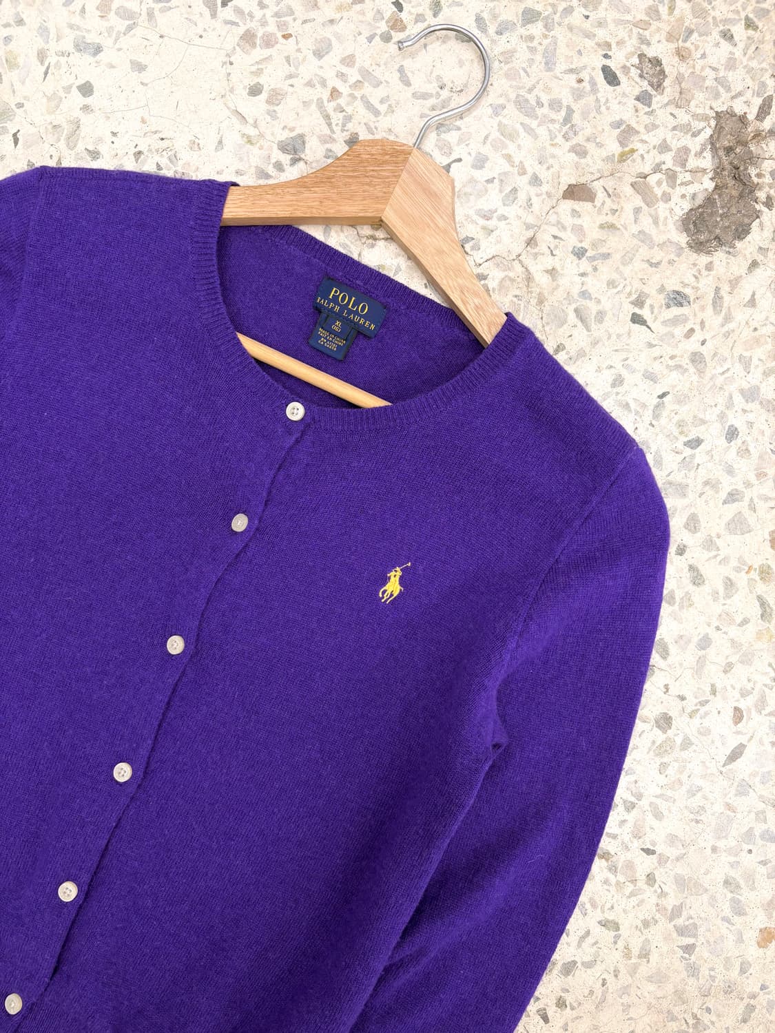 Polo 폴로 랄프로렌 신형 걸즈 퍼플컬러 울 가디건 상품이미지4