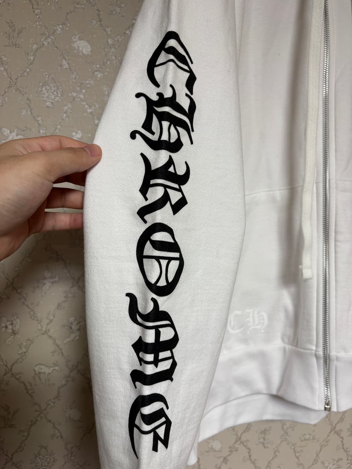 크롬하츠 버티컬 후드집업 화이트 s 상품이미지5