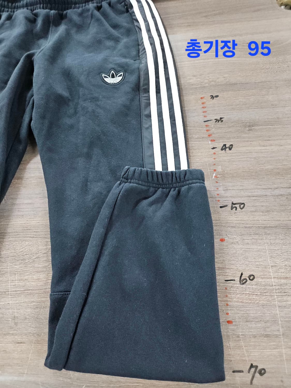 아디다스 삼선 불꽃로고 트레이닝 바지 블랙  XL 상품이미지7