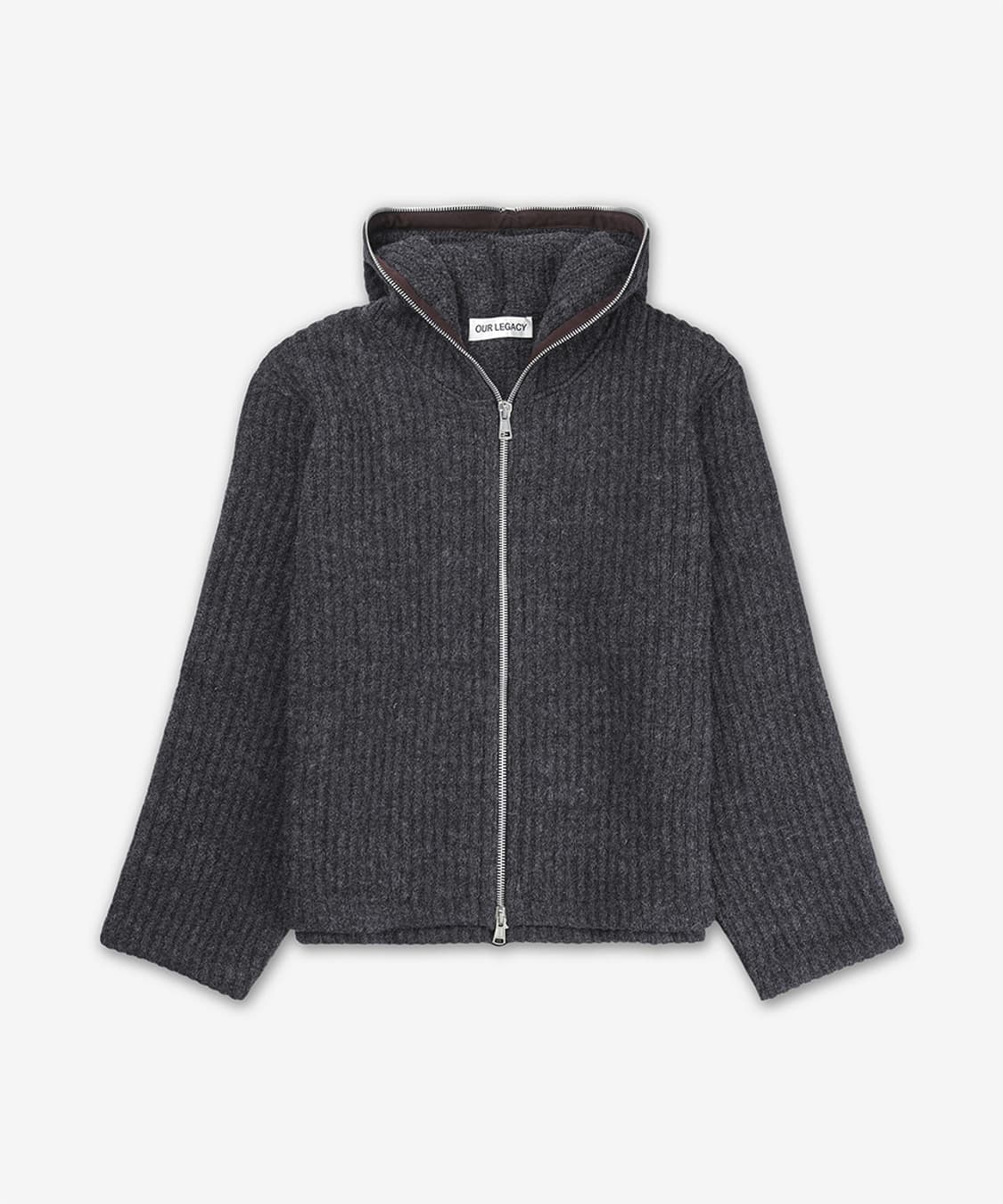 [46] 아워레가시 풀집업 후드 앤트러사이트 메가 립 울 상품이미지1