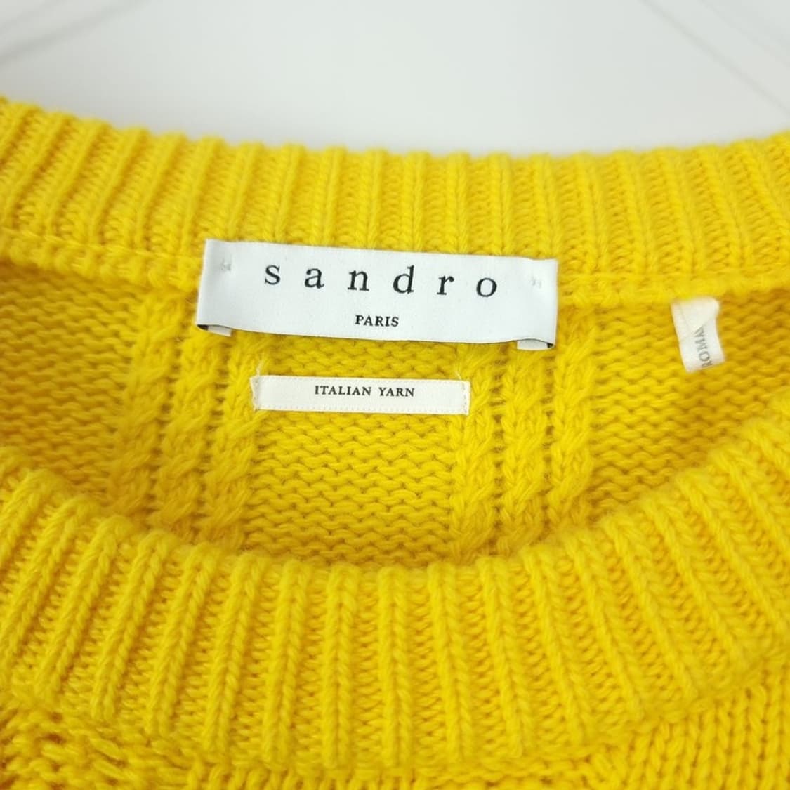 [산드로] 크루넥 니트 머스타드 M20007 상품이미지7