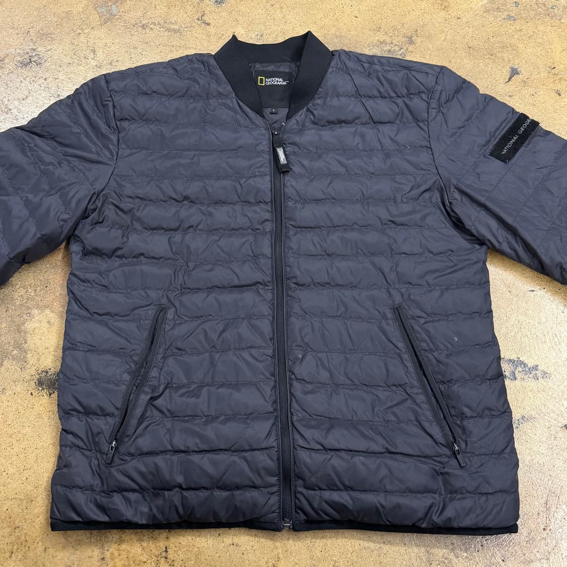 [정품/L] 내셔널지오그래픽 블랙 퀼팅 패딩 점퍼 b15 상품이미지3