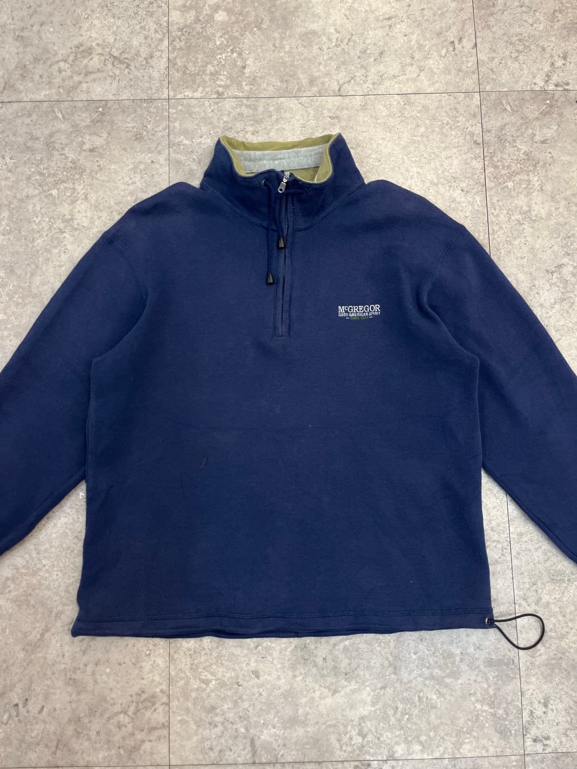 맥그리거 반집업 니트 네이비 M #csz3318 상품이미지5