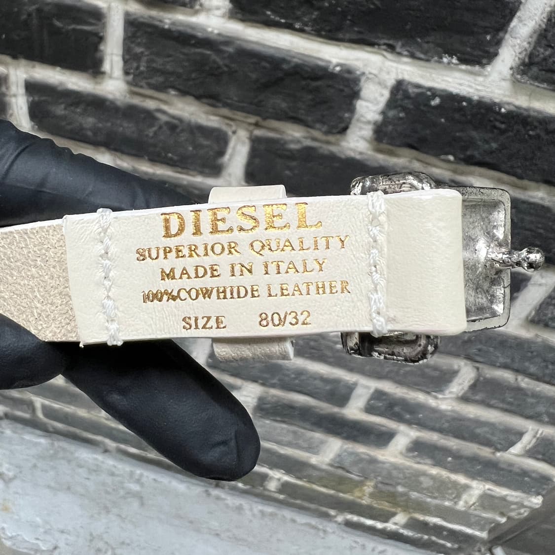 디젤 해머드 실버 버클 벨트 상품이미지6