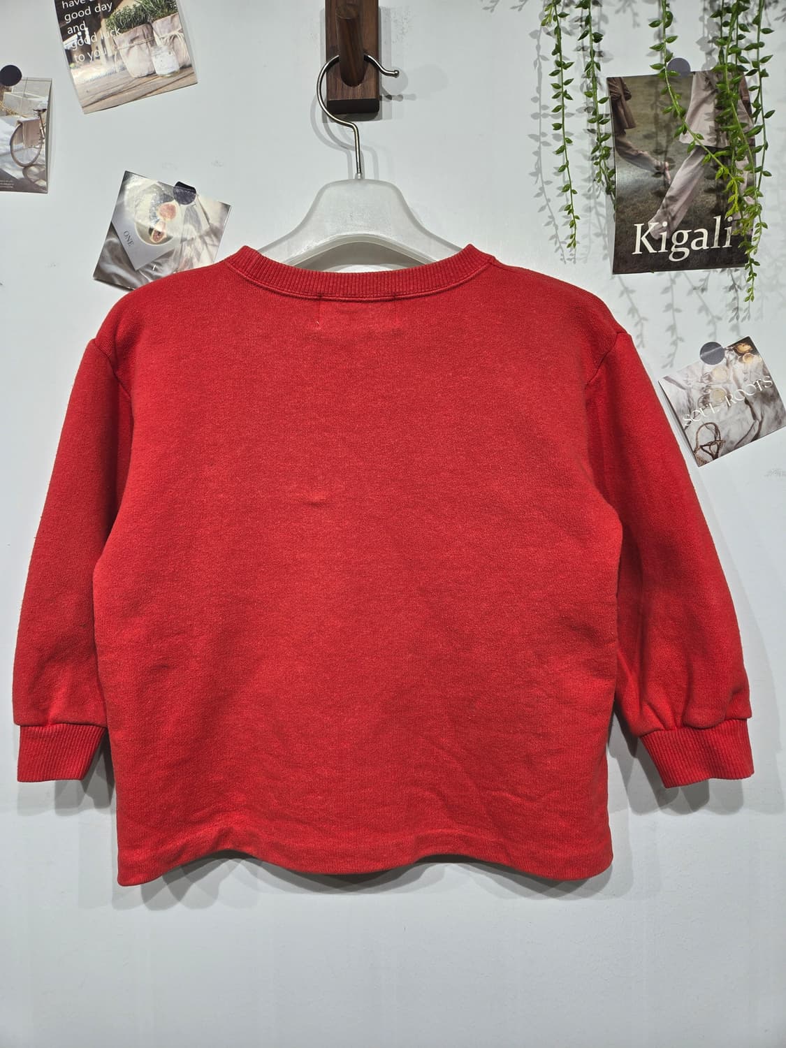 발렌티노 아동 레드 로고 맨투맨 티셔츠 상품이미지2