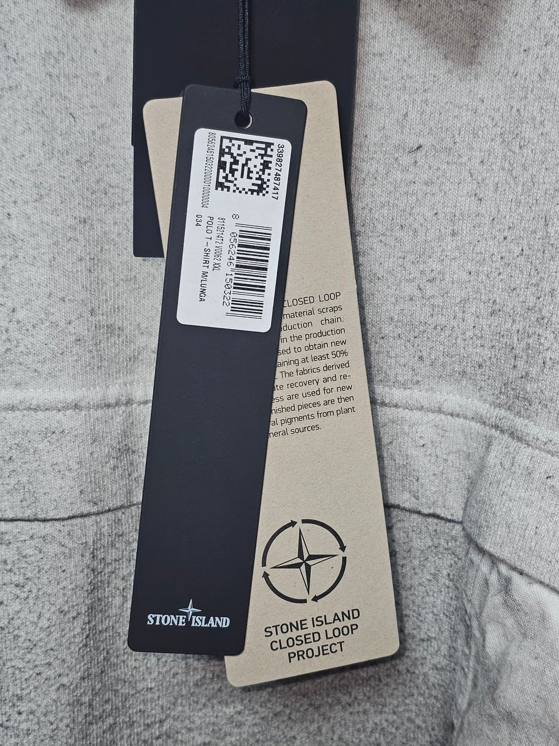 스톤아일랜드 코튼 저지 옥사이드 스프레이 롱슬리브 폴로 셔츠 상품이미지2