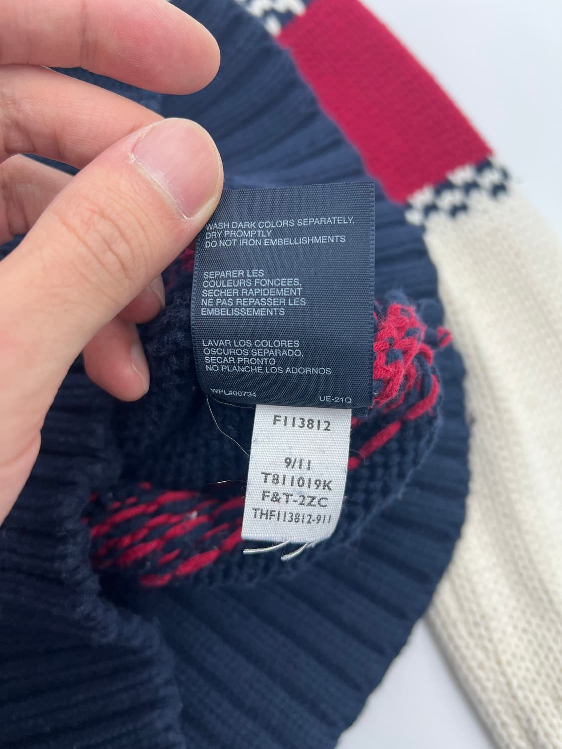 타미힐피거 패턴 후드 니트집업 상품이미지6