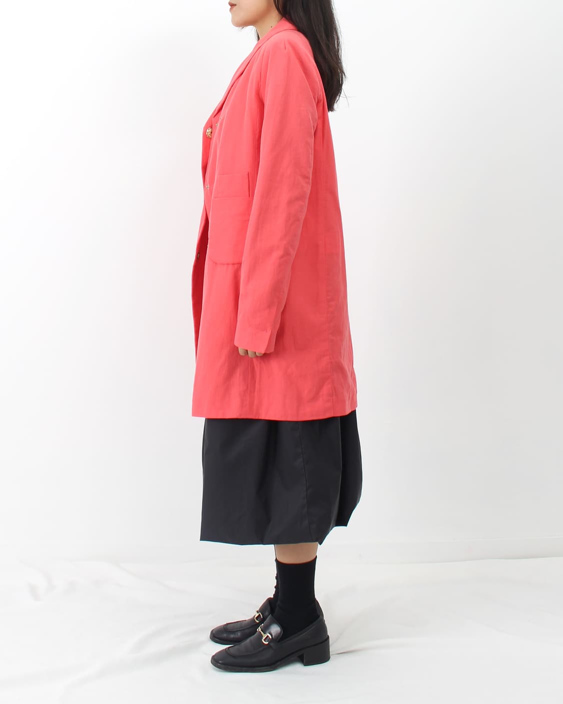 씨바이 끌로에 SeeByCHLOE 빈티지 핑크 롱 더블 자켓 상품이미지4