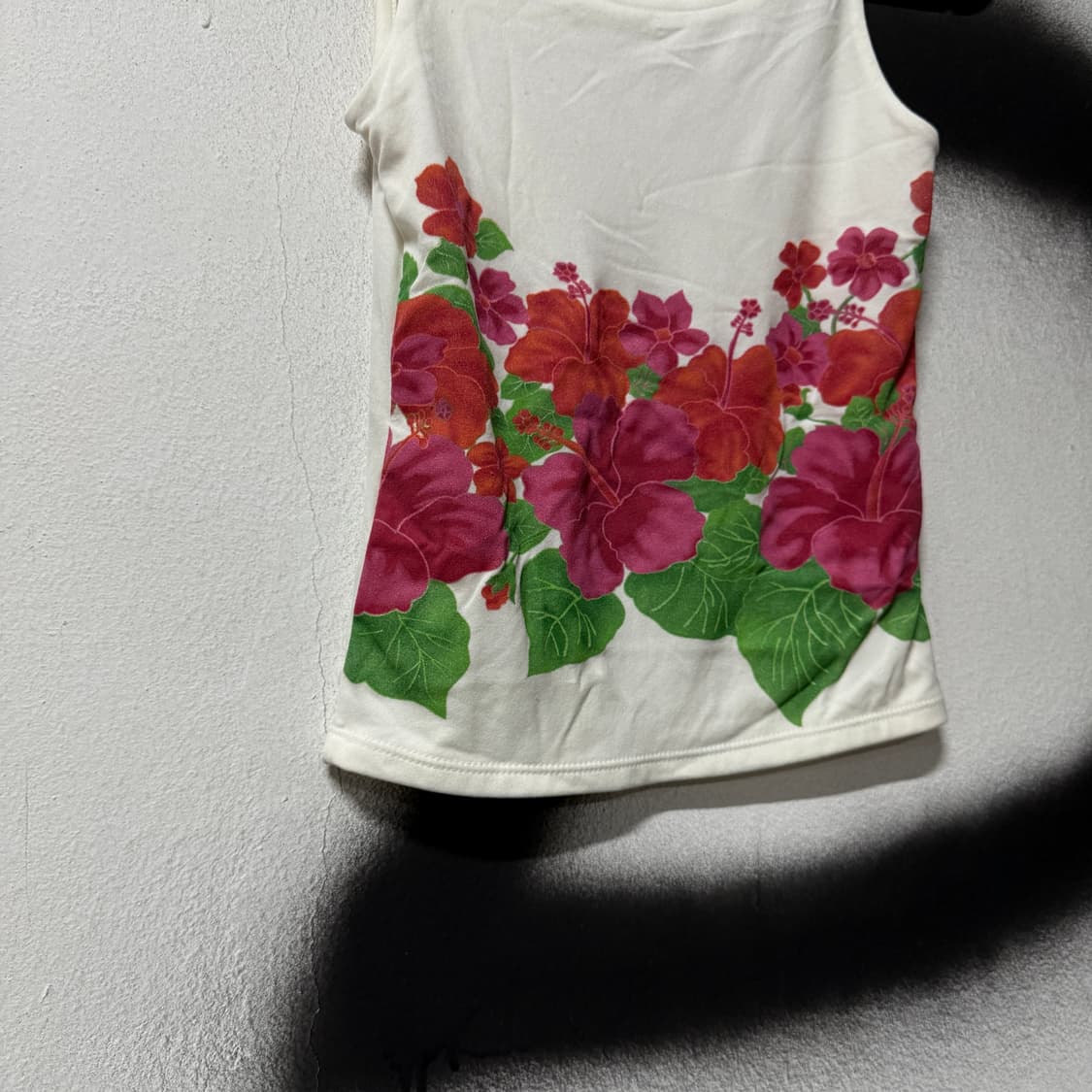 VTG 빈티지 오리엔탈 플라워 패턴 프린팅 슬리브리스 상품이미지4