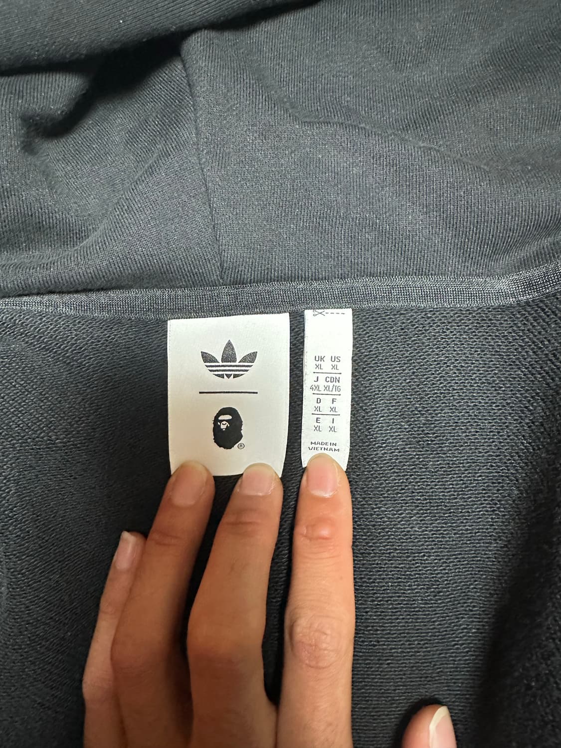 베이프X아디다스 샤크후드 US XL사이즈 상품이미지7