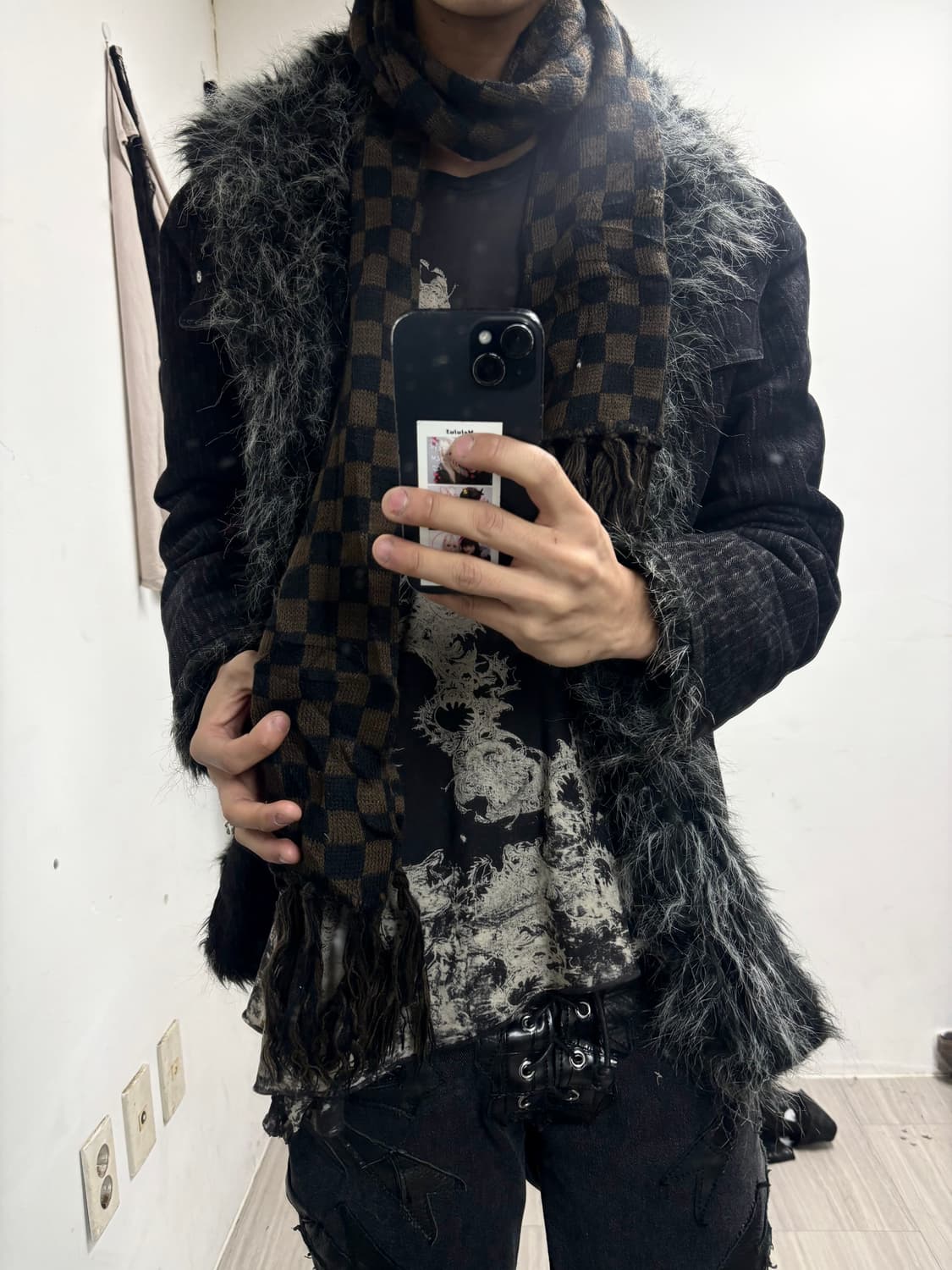 6Check Pattern Y2K Scarf 2.5 상품이미지2