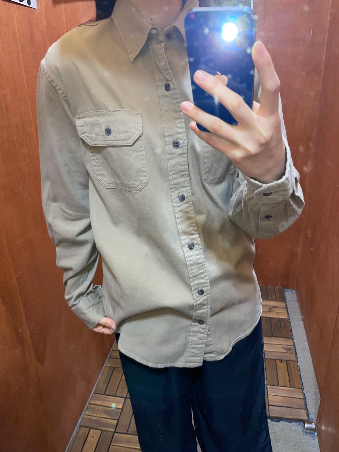 (S) Wrangler 랭글러 코튼 워크 셔츠 상품이미지2