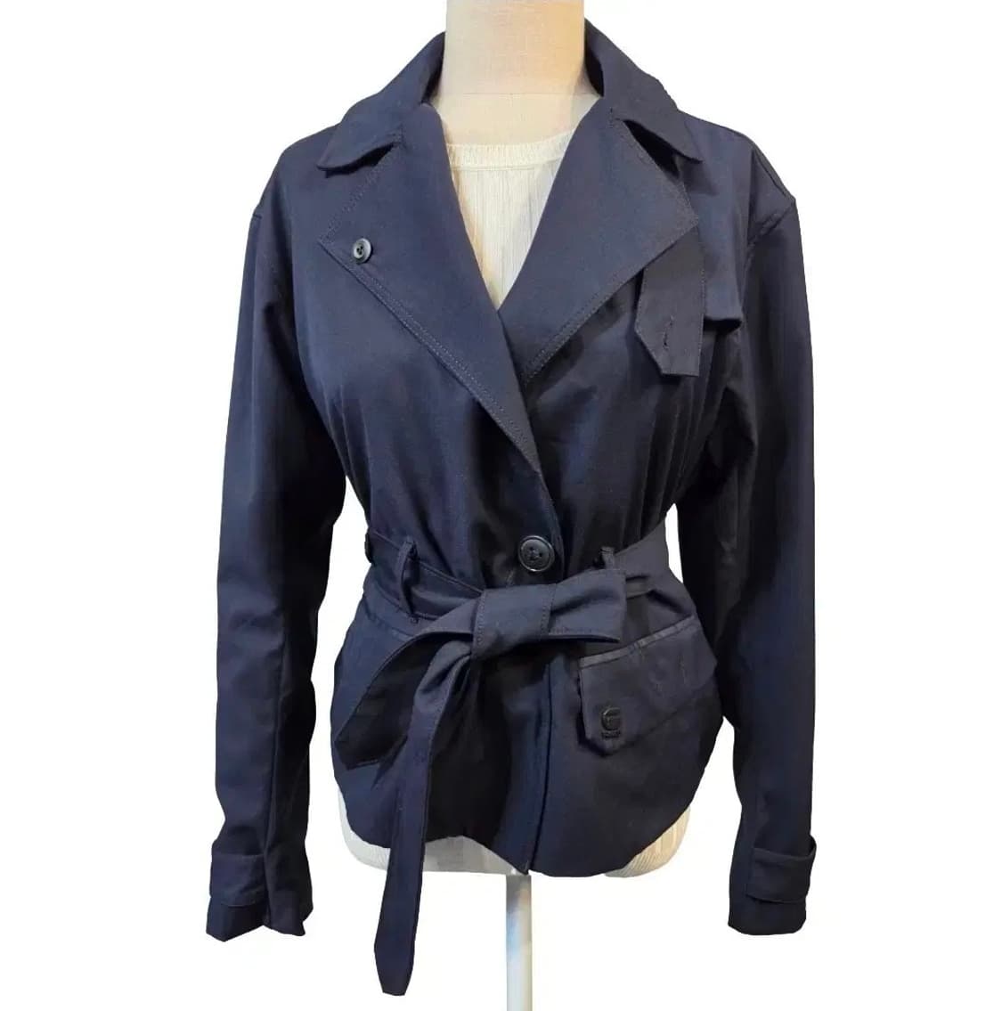 G-Star RAW 네이비 벨트 트렌치 자켓(S) 상품이미지1