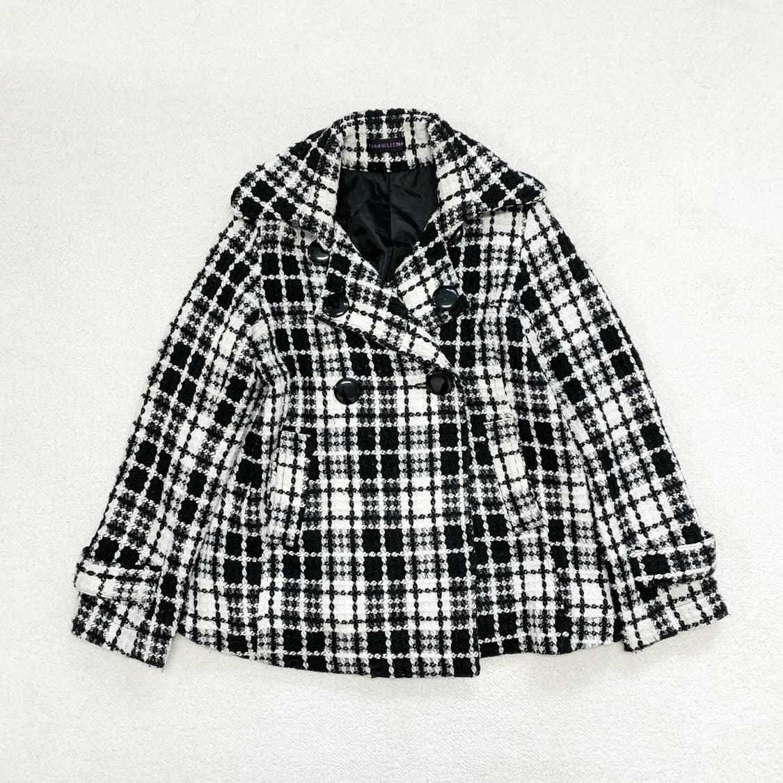 오네갸루 체크 갸루 숏코트 상품이미지1