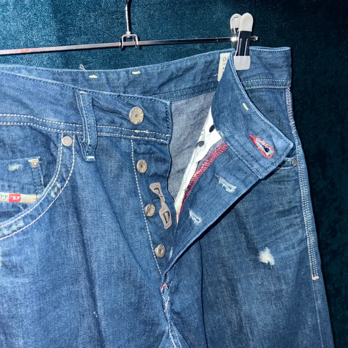 (31) 디젤 브래덤 데미지 생지 데님 팬츠 상품이미지4