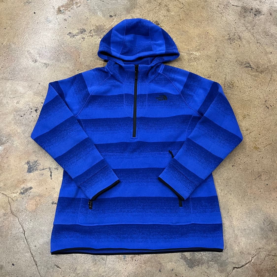 [정품/L] 노스페이스 블루 스트라이프 반집업 후드티 b15 상품이미지2