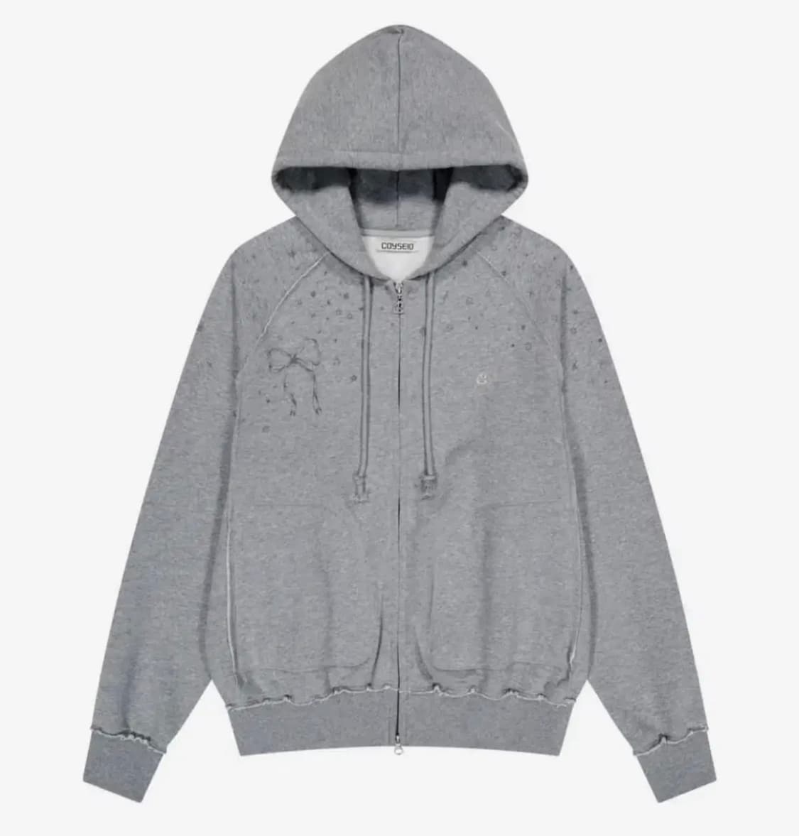 코이세이오 트윙클 후드집업 그레이 상품이미지1