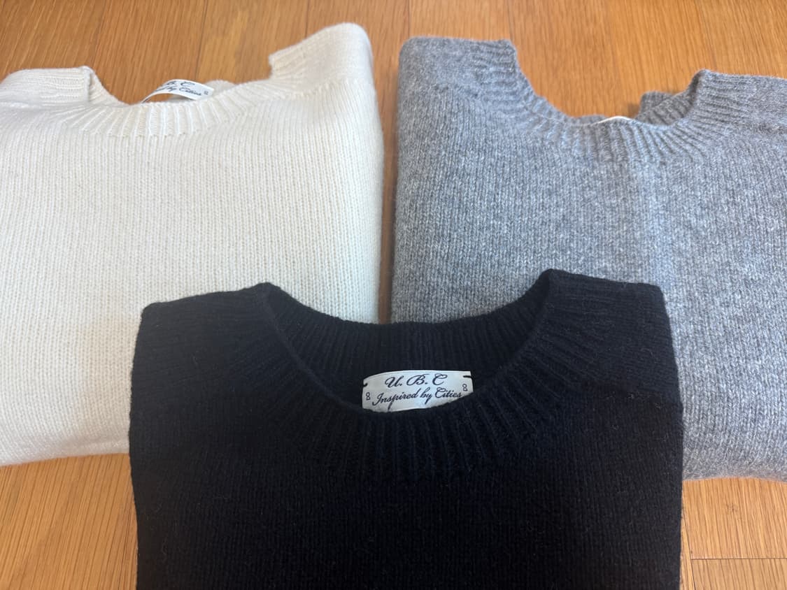 얼바닉 benson knit 아이보리 그레이 블랙 팝니다 상품이미지6