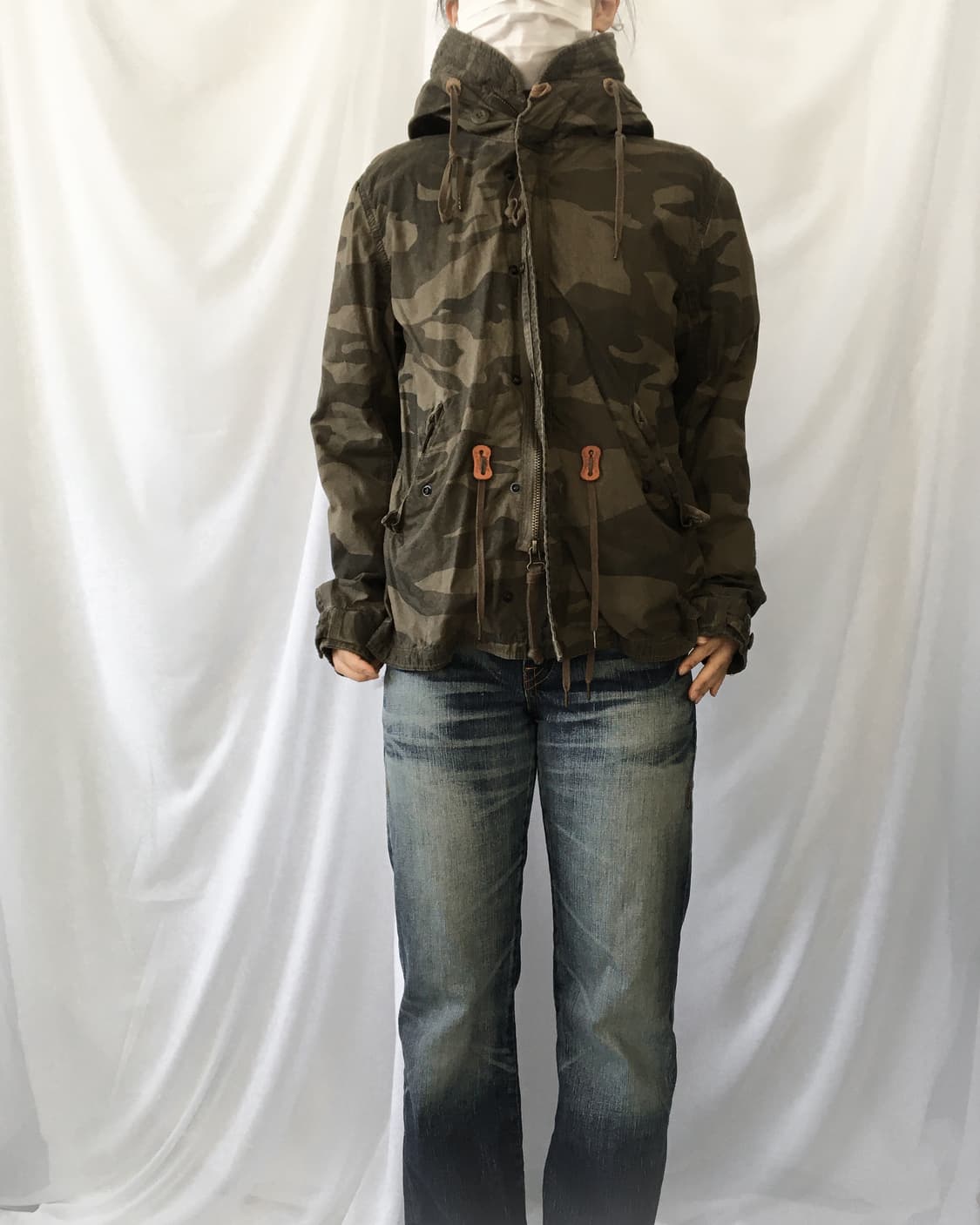 Camo pattern military hood jacket 상품이미지5