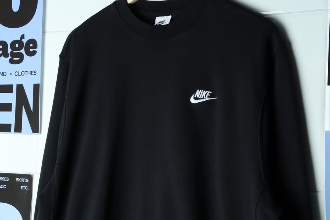 (XL-2XL) 나이키 맨투맨 티셔츠 블랙 스몰로고 스트릿-H31097 상품이미지5