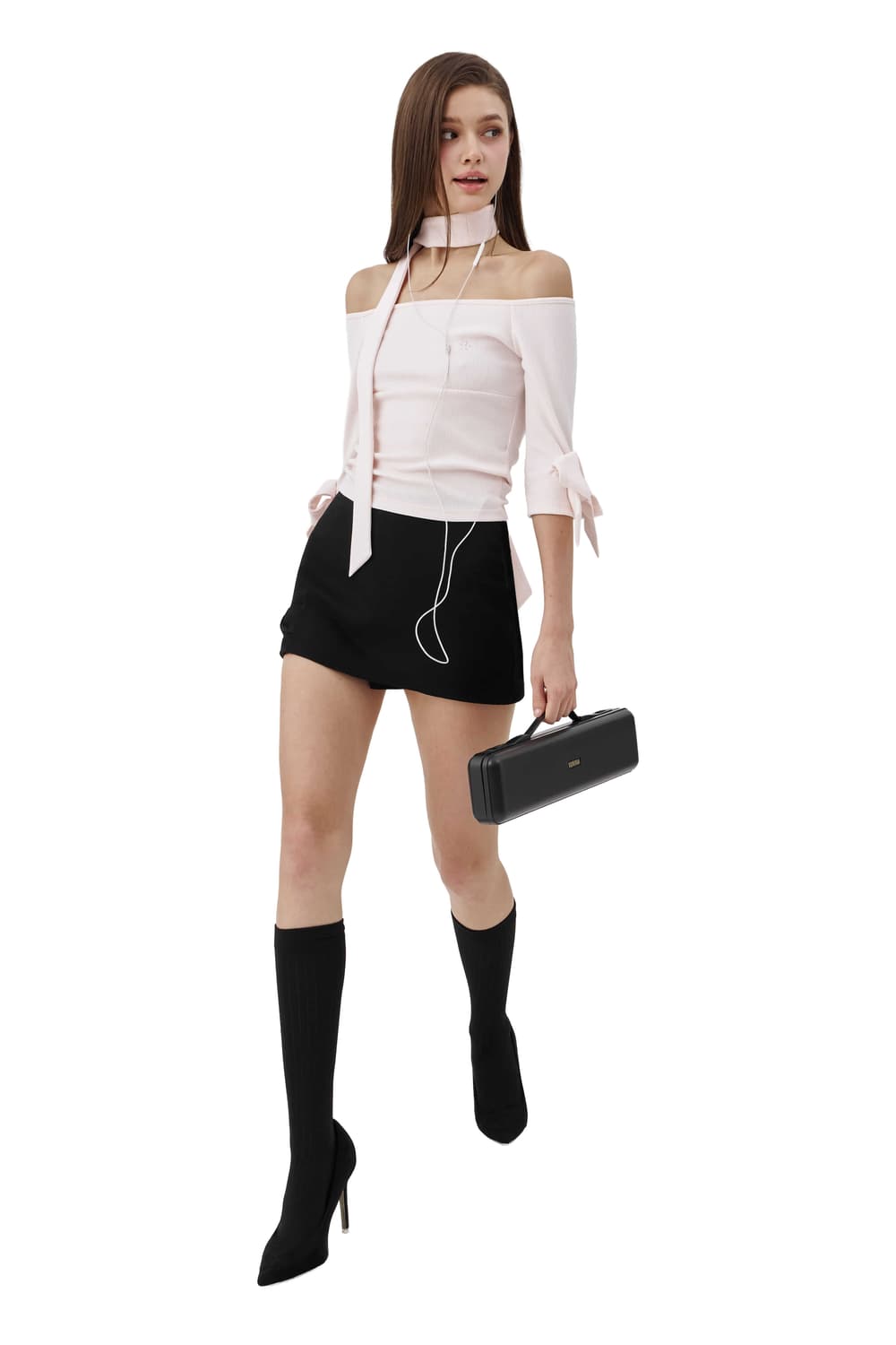 클리시어 Candy bow off - shoulder scarf set 상품이미지3