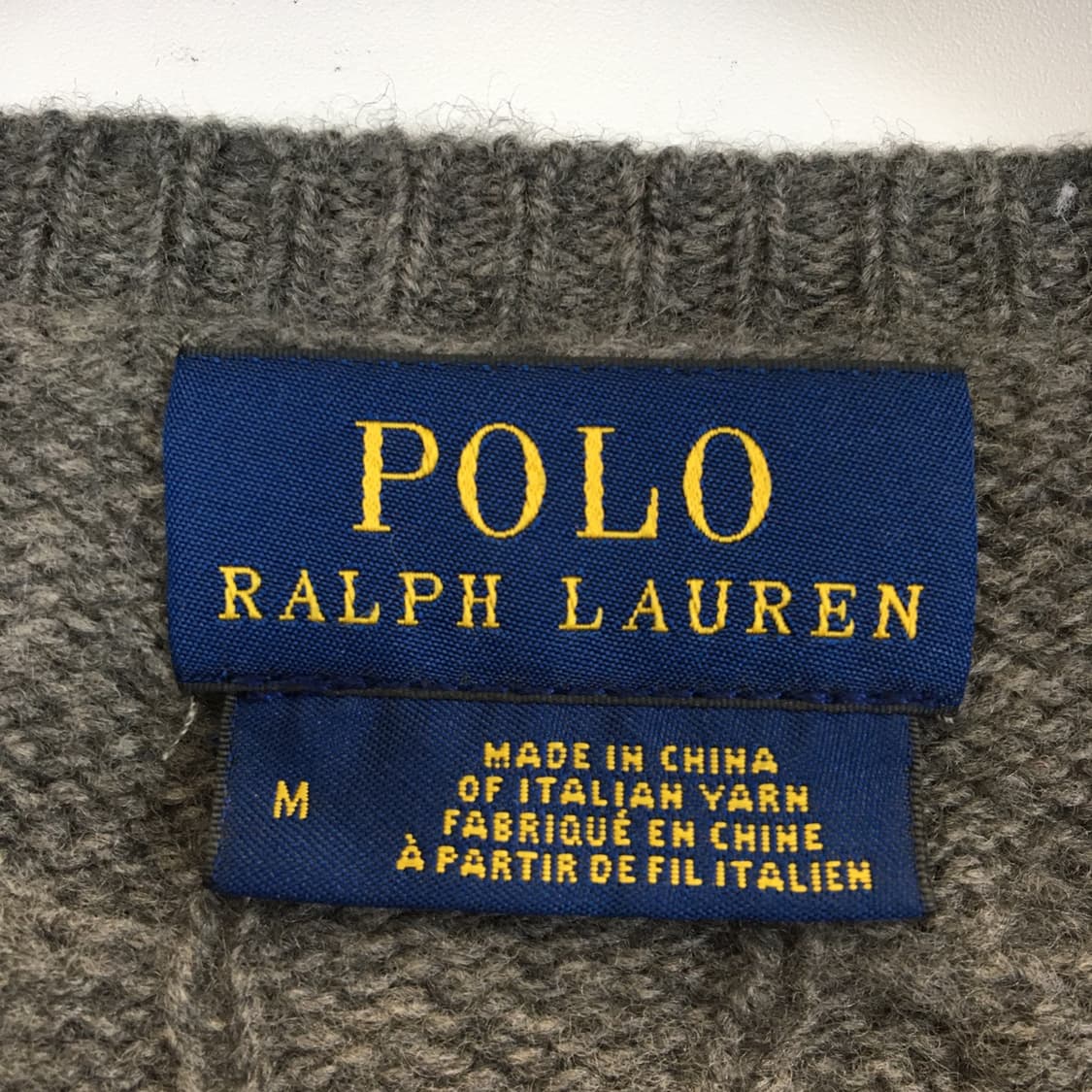 폴로 랄프로렌 메리노울 캐시미어 화이트포니 케이블니트 M  상품이미지5