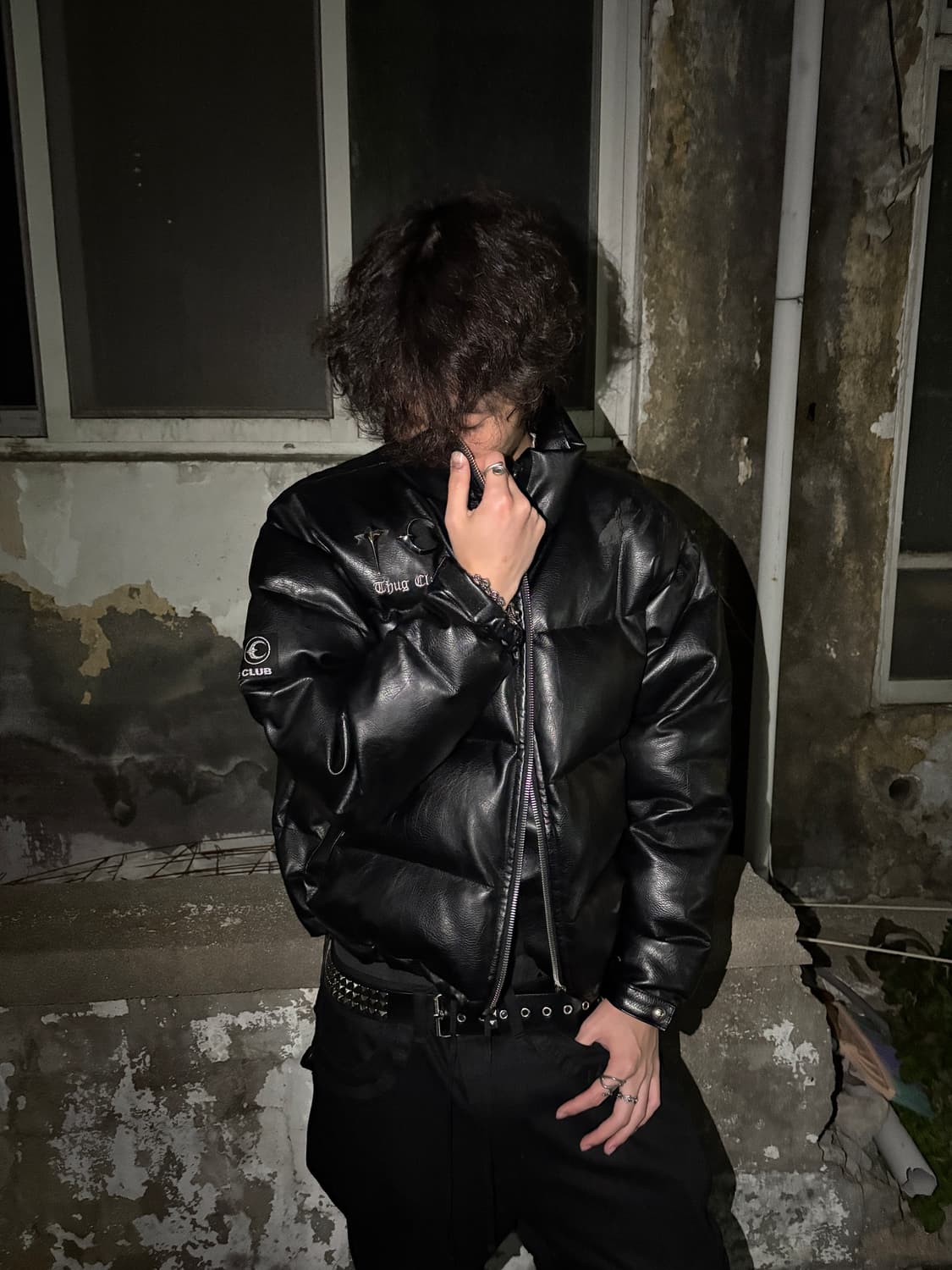 [정품]떠그클럽 레더 패딩 1사이즈 상품이미지1