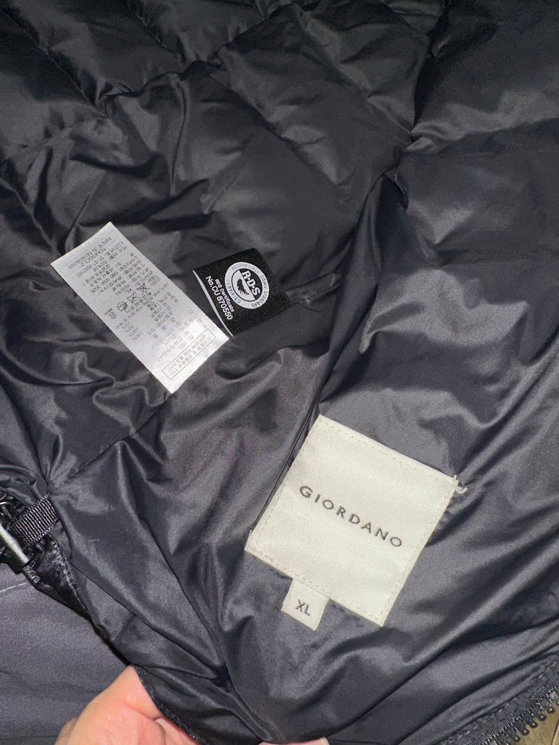 지오다노 덕다운 경량 패딩 xl 완전 새제품 상품이미지4